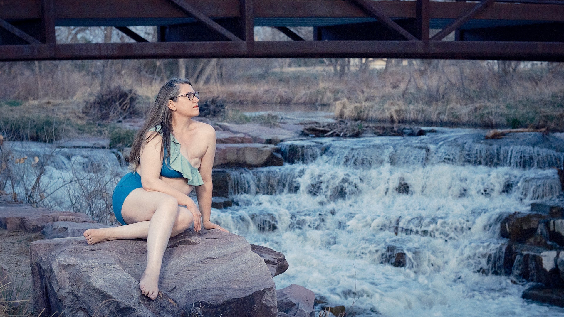 Half Flat mastectomy swimwear